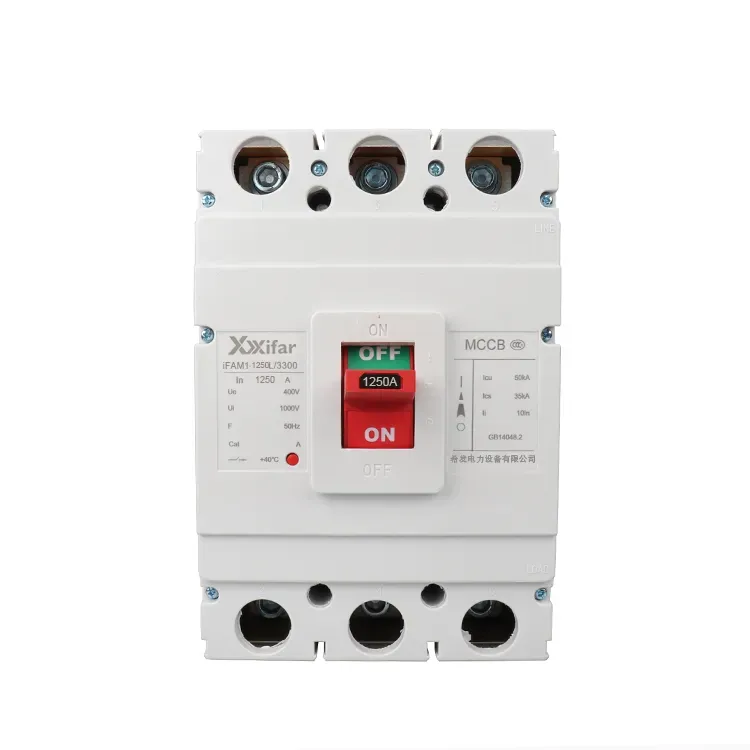 1250 Amp 3 पोल 600v Mccb सर्किट ब्रेकर
